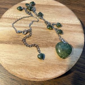 Connemara marble heart necklace.